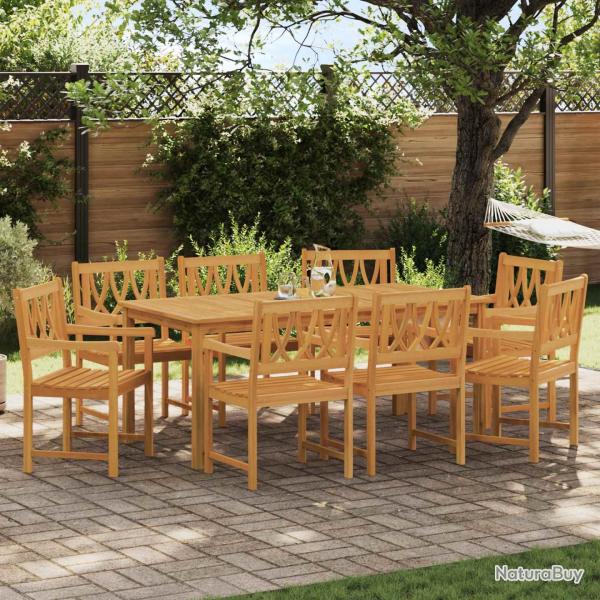 Chaises, 8 pi�ces, en bois d'acacia massif, naturelles