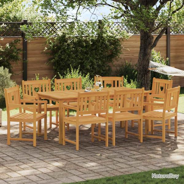 Chaises de 8 pcs Naturel Bois d'Acacia Massif