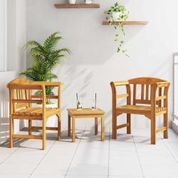 Ensemble de salon Rose de 3 pcs Bois d'Acacia Massif