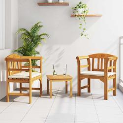 Ensemble de salon Rose de 3 pcs Bois d'Acacia Massif