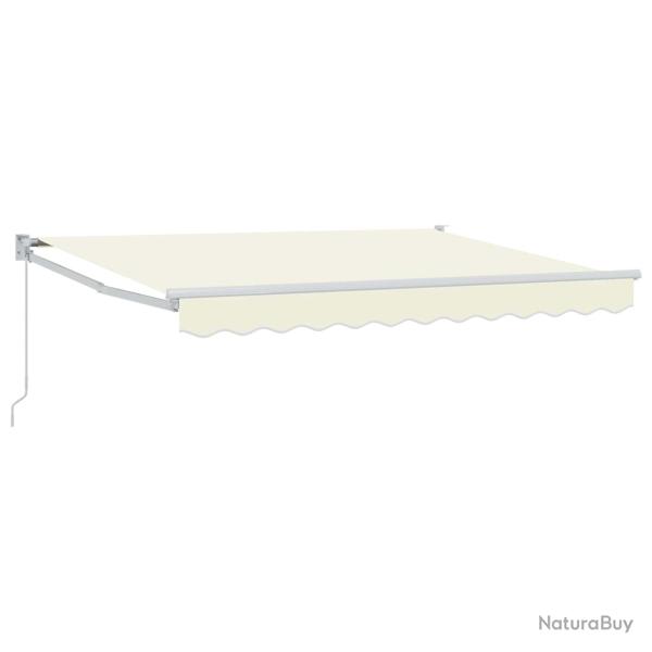 Auvent r�tractable Cr�me 3 x 2 m 100% Polyester et Aluminium