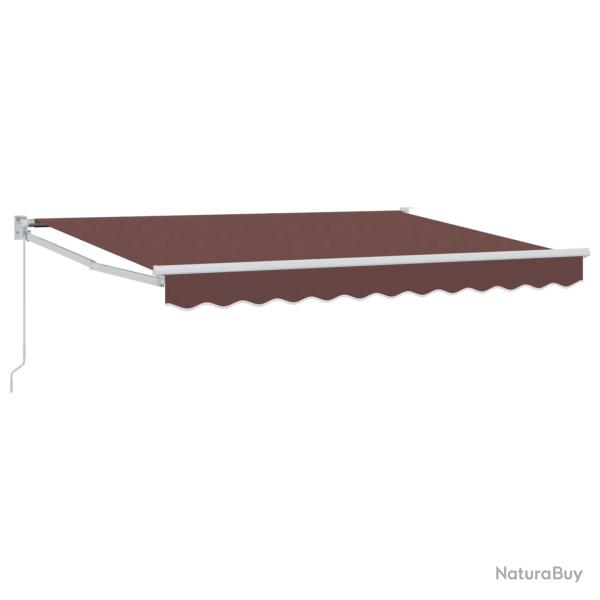 Auvent r�tractable Marron 3,5 x 2 m 100% Polyester et Aluminium