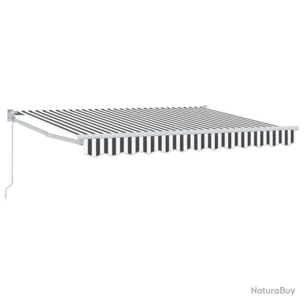 Auvent r�tractable Anthracite et blanc 3,5 x 2 m