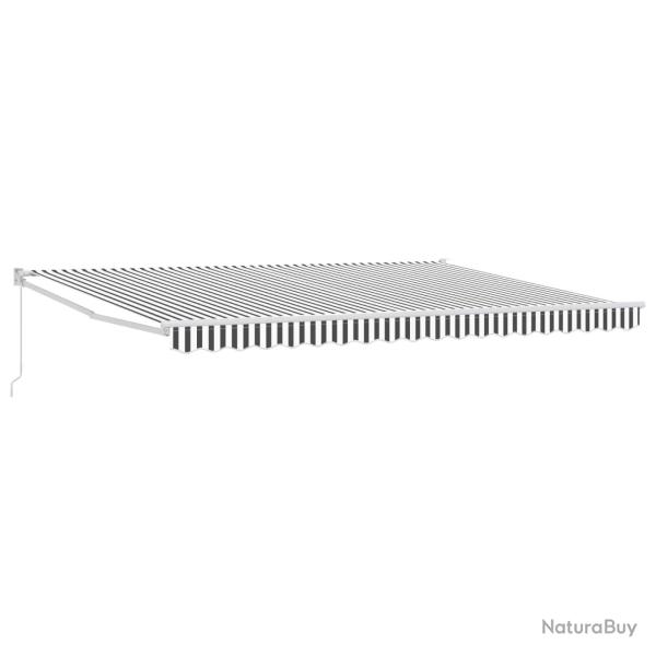 Auvent r�tractable Anthracite et blanc 4 x 2 m