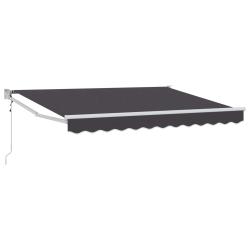 Auvent r&eacute;tractable Anthracite 2,5 x 2 m Polyester et m&eacute;tal