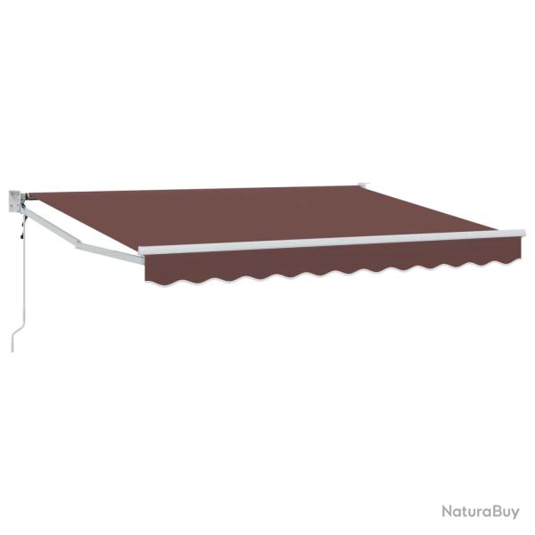 Auvent r�tractable Marron 2,5 x 2 m Polyester et m�tal