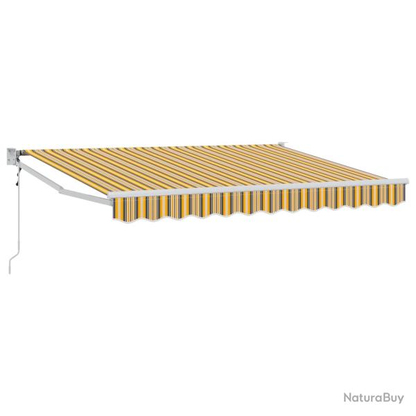 Auvent r�tractable Jaune, Gris et Blanc 2,5 x 2 m