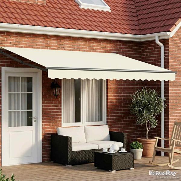 Auvent Cr�me 4 x 2 m Polyester et m�tal