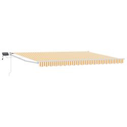 Store r&eacute;tractable manuel avec LEDs Jaune et blanc 4 x 2 m