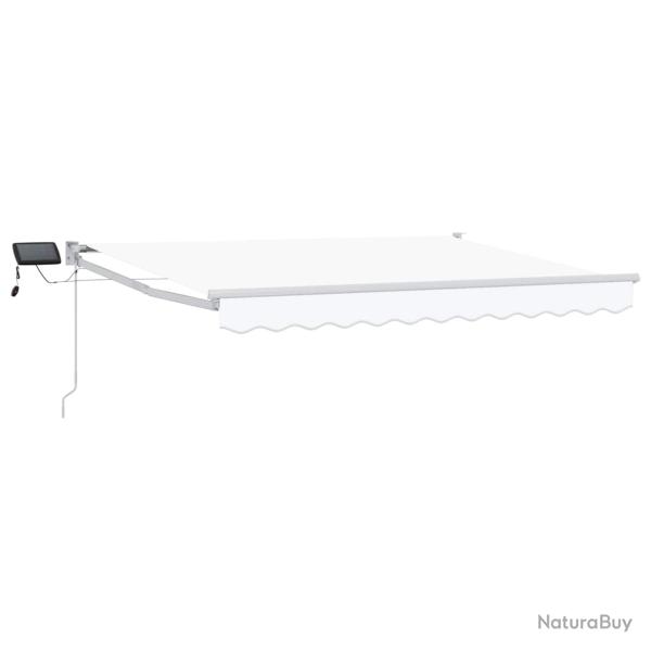 Store r�tractable manuel avec LEDs Blanc 3,5 x 2,5 m