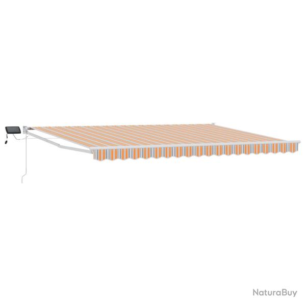 Store r�tractable manuel avec LEDs Bleu, Orange, Blanc 4 � 3 m