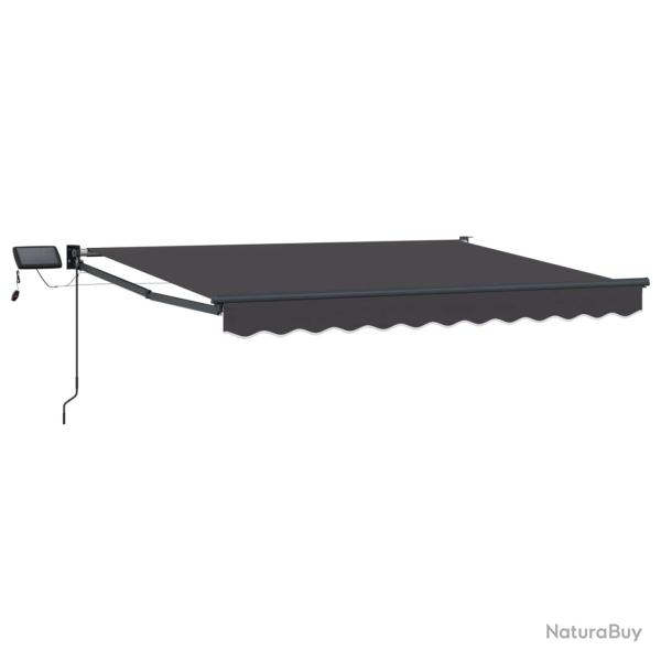 Store r�tractable manuel avec LEDs Anthracite 3 x 2,5 m