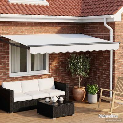 Store rétractable manuel avec LEDs 3 x 2,5 m - Auvents, Carports ...