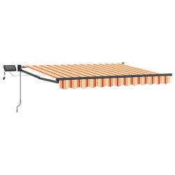 Store r&eacute;tractable manuel avec LEDs Multicolore 3,5 x 2,5 m