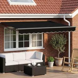 Store r&eacute;tractable manuel avec LEDs 3,5 x 2,5 m