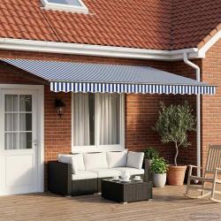Store r&eacute;tractable manuel avec LEDs 4 &times; 3 m