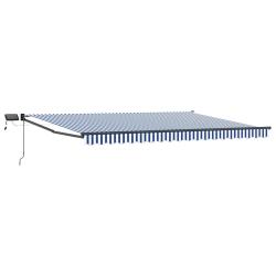 Store r&eacute;tractable manuel avec LEDs 4,5 &times; 3 m