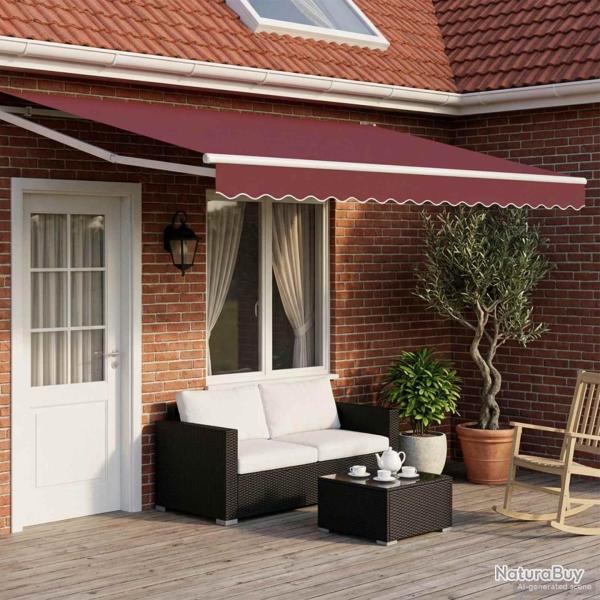 Auvent r�tractable �lectrique Rouge bordeaux 4,5 � 3 m
