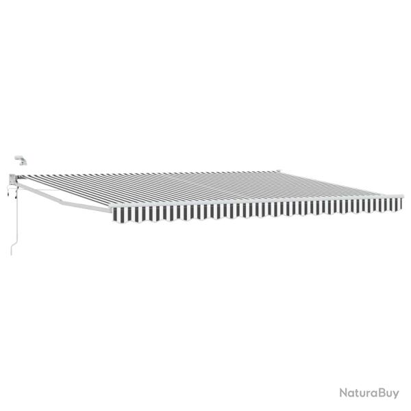 Auvent r�tractable �lectrique Anthracite et blanc 4,5 � 3 m