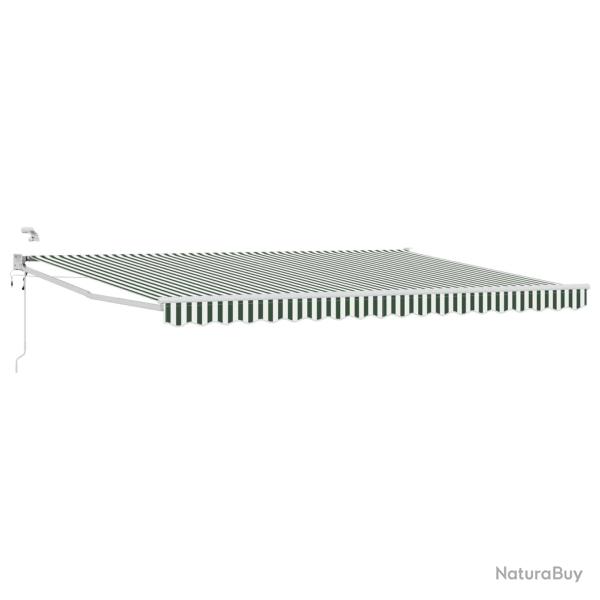 Auvent r�tractable �lectrique Vert et blanc 4,5 � 3 m