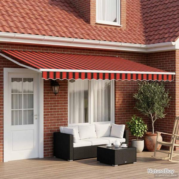 Auvent r�tractable �lectrique Orange et marron 5 x 3 m