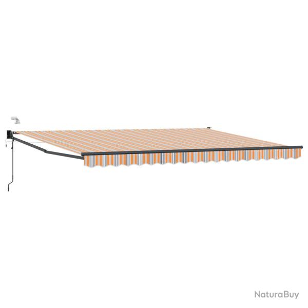 Auvent r�tractable �lectrique Bleu et Orange 4 � 3 m