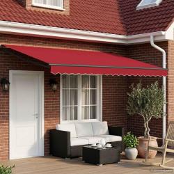 Auvent r&eacute;tractable &eacute;lectrique Rouge 4 &times; 3 m