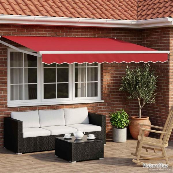 Auvent r�tractable �lectrique Rouge et Blanc 3 x 2,5 m