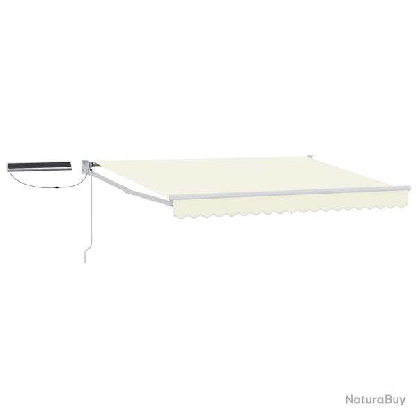 Auvent r�tractable �lectrique Cr�me et Blanc 3,5 x 2,5 m