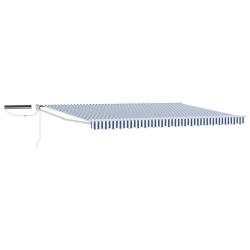 Auvent r&eacute;tractable &eacute;lectrique Bleu et Blanc 4 &times; 3 m