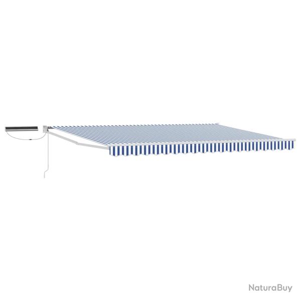 Auvent r�tractable �lectrique Bleu et Blanc 4 � 3 m