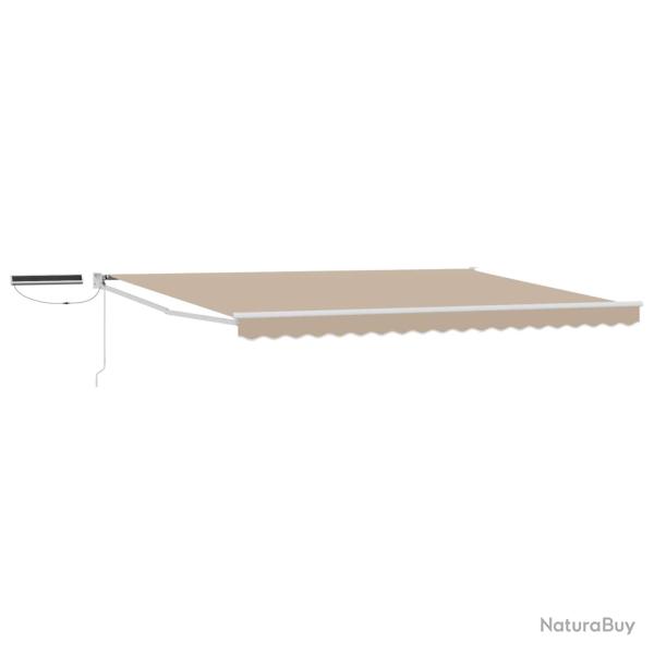 Auvent r�tractable �lectrique Beige et blanc 4 � 3 m