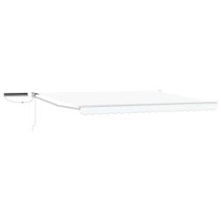 Auvent r&eacute;tractable &eacute;lectrique Blanc 4 &times; 3 m