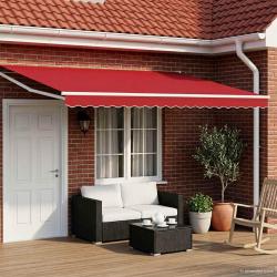 Auvent r&eacute;tractable &eacute;lectrique Rouge et Blanc 4 &times; 3 m