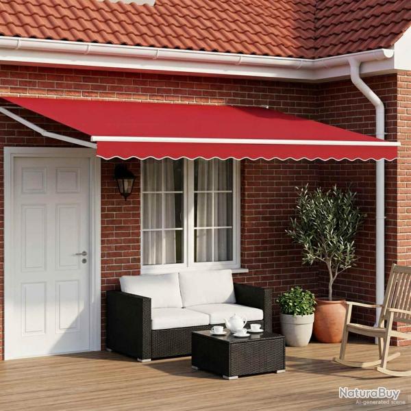 Auvent r�tractable �lectrique Rouge et Blanc 4 � 3 m