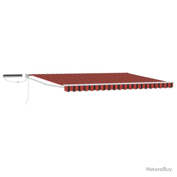 Auvent r�tractable �lectrique Orange, Marron, Blanc 4,5 � 3 m