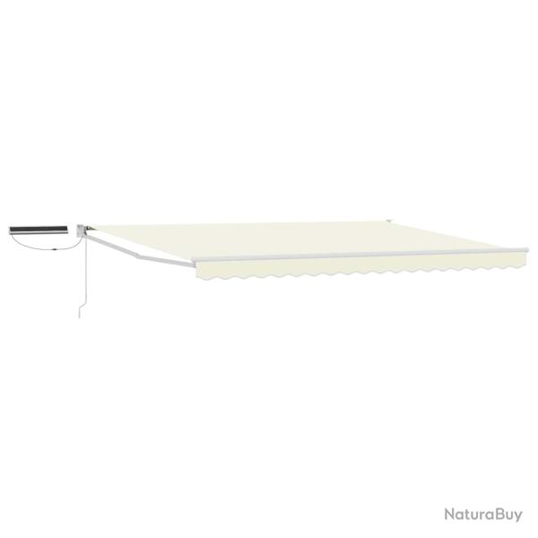 Auvent r�tractable �lectrique Cr�me et Blanc 5 x 3 m