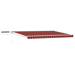 Auvent r&eacute;tractable &eacute;lectrique Orange, Marron, Blanc 5 x 3 m