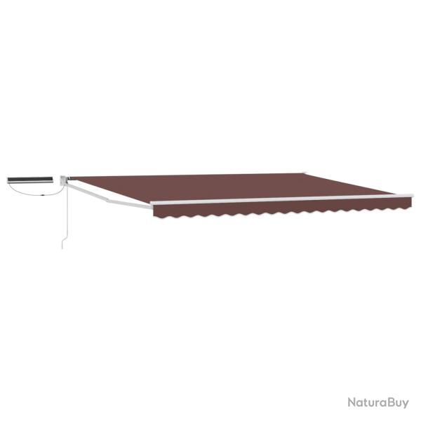 Auvent r�tractable �lectrique Marron et blanc 5 x 3 m