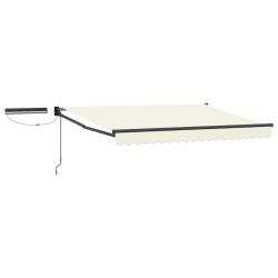 Auvent r&eacute;tractable &eacute;lectrique Cr&egrave;me et Anthracite 2,5 x 2 m