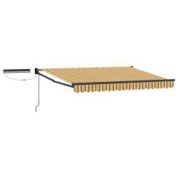 Auvent r&eacute;tractable &eacute;lectrique Jaune, Gris, Anthracite 2,5 x 2 m
