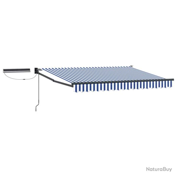Auvent r�tractable �lectrique Bleu, Blanc, Anthracite 3,5 x 2 m