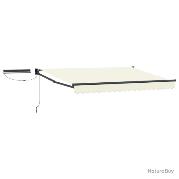 Auvent r�tractable �lectrique Cr�me et Anthracite 3 x 2,5 m