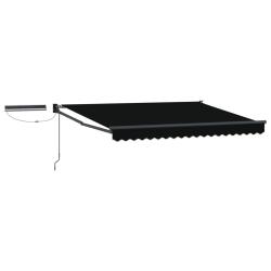 Auvent r&eacute;tractable &eacute;lectrique Noir et anthracite 3 x 2,5 m