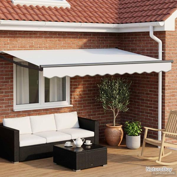 Auvent r�tractable �lectrique Blanc et anthracite 3 x 2,5 m