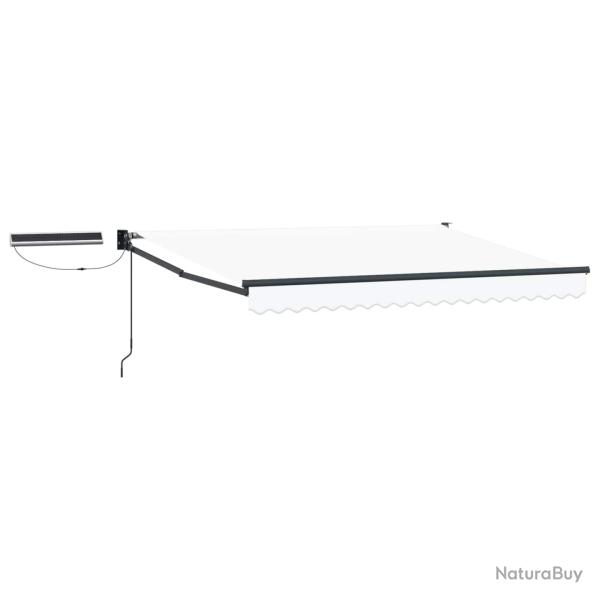 Auvent r�tractable �lectrique Blanc et anthracite 3 x 2,5 m