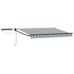Auvent r&eacute;tractable &eacute;lectrique Vert, Blanc, Anthracite 3 x 2,5 m
