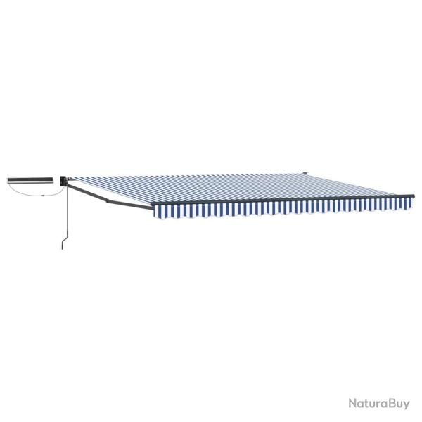 Auvent r�tractable �lectrique Bleu, Blanc, Anthracite 4 � 3 m