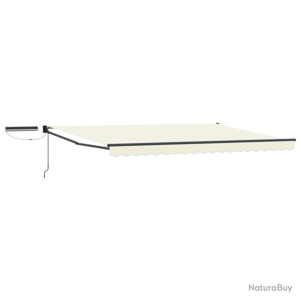 Auvent r�tractable �lectrique Cr�me et Anthracite 4 � 3 m
