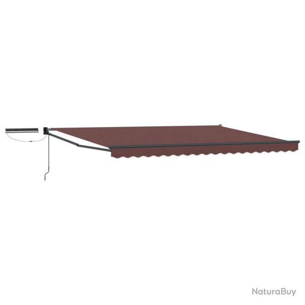 Auvent r�tractable �lectrique Marron et anthracite 4 � 3 m